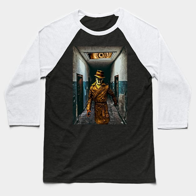 Rorschach Baseball T-Shirt by IcarusPoe